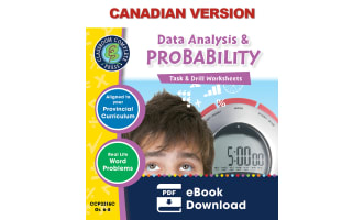 Data Analysis & Probability - Task & Drill Sheets Gr. 6-8 - Canadian Content