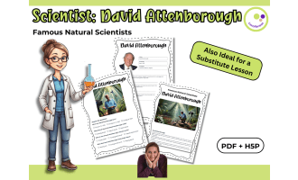 David Attenborough – Fact Sheet, Quiz & Interactive PDF incl. H5P