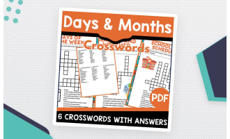 Days and Months Crosswords (PDF)