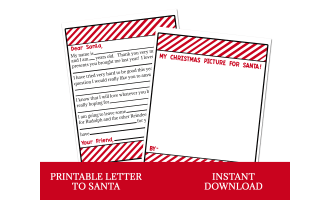 Dear Santa Letter, Christmas Wish List, Homeschool Writing Prompt