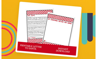 Dear Santa Letter, Christmas Wish List, Homeschool Writing Prompt