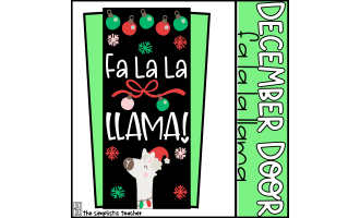 December Door Set: Fa La La Llama