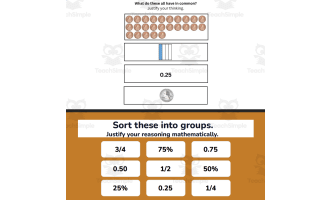 Decimal, Fraction, Percent Money Math Talks