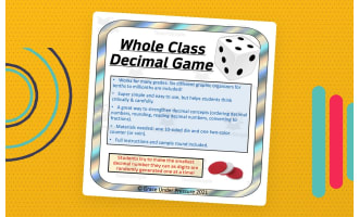 Decimal Place Value Game: Tenths to Millionths