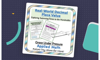 Decimal Place Value Worksheet: Swimming Times to the Hundredths