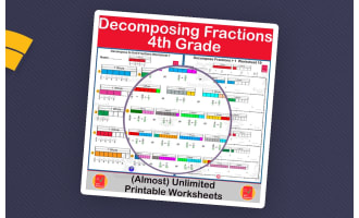 Decomposing Fractions – Grade 4 Worksheet Set