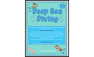 Deep Sea Diving Numbers Recognition Activity