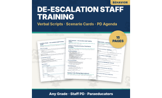 Deescalation Staff Training Toolkit: Scripts, Scenario Cards, Agenda