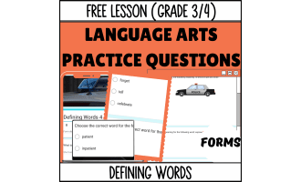 Defining Words Sample - Vocabulary Grade 3-4 (Forms)