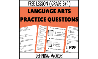 Defining Words Sample - Vocabulary Grade 3-4 (PDF)