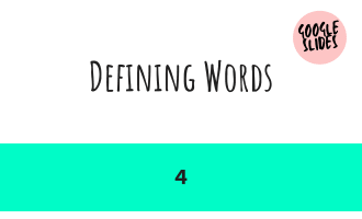 Defining Words Sample - Vocabulary Grade 3-4 (Slides)