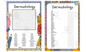 Dermatology word search & scramble