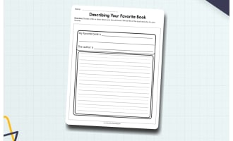 Describing Your Favorite Book Worksheet