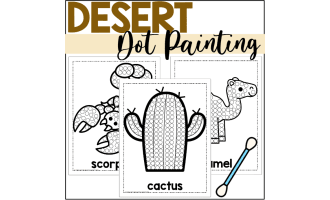 Desert Dot Painting - A Fine Motor Art Activity