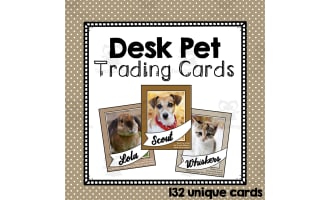 Desk Pet Trading Cards - Classroom Management