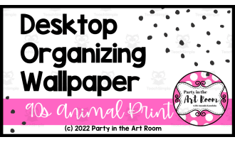 Desktop Organizing Wallpaper - Neon Animal Prints Theme