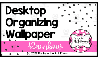 Desktop Organizing Wallpaper - Rainbow Theme
