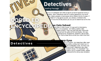 Detectives Reading Comprehension Passage - Cored Ed Encyclopedia