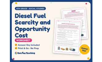 Diesel Fuel Scarcity and Opportunity Cost Worksheet – 6th Grade