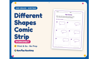 Different Shapes Comic Strip Worksheet – 2nd Grade Comic Strips