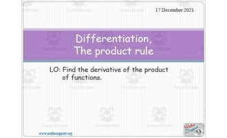 Differentiation: The product rule