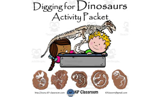 Digging for Dinosaurs Activity Packet and Worksheets