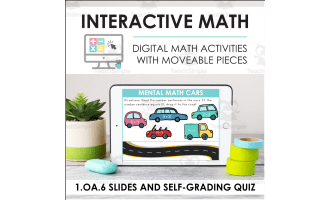 Digital Math for 1.OA.6 - Add and Subtract Within 20 (Slides + Self-Grading Quiz)