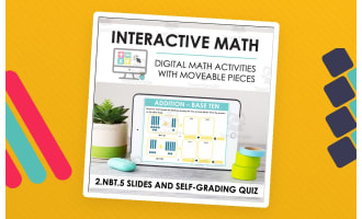 Digital Math for 2.NBT.5 - Using Place Value to Add and Subtract (Slides + Self-Grading Quiz)