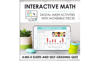 Digital Math for 4.MD.4 - Represent and Interpret Data (Slides + Self-Grading Quiz)