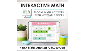 Digital Math for 4.NF.4 - Build Fractions from Unit Fractions (Slides + Self-Grading Quiz)