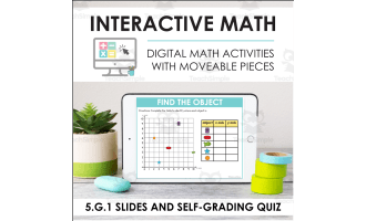 Digital Math for 5.G.1 - Graph Points on the Coordinate Plane (Slides + Self-Grading Quiz)