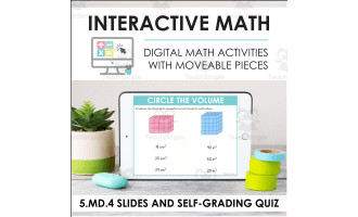 Digital Math for 5.MD.4 - Understand Concepts of Volume (Slides + Self-Grading Quiz)