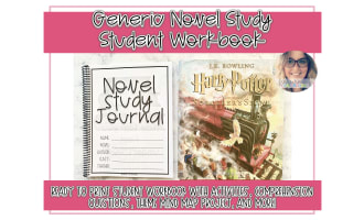 DIGITAL Novel Study Student Workbook Grades 4-8