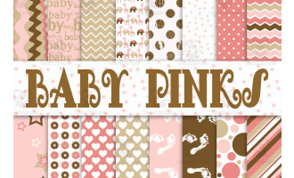 Digital Paper: Baby Girl Colors