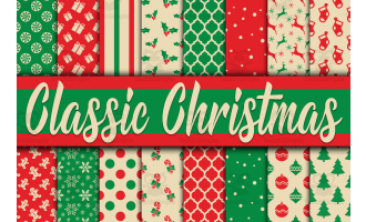 Digital Paper: Classic Christmas