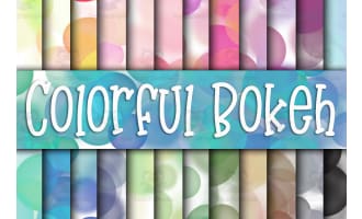 Digital Paper: Colorful Bokeh