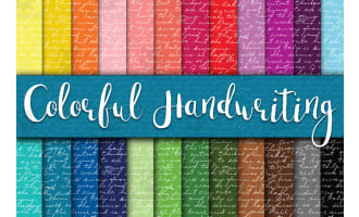 Digital Paper: Colorful Handwriting