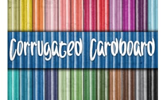 Digital Paper: Corrugated Cardboard Textures