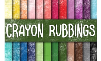 Digital Paper: Crayon Rubbing Textures