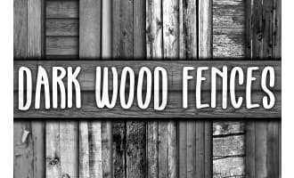 Digital Paper: Dark Wood Fences