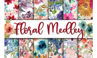 Digital Paper: Floral Medley