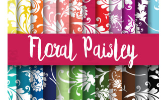 Digital Paper: Floral Paisley