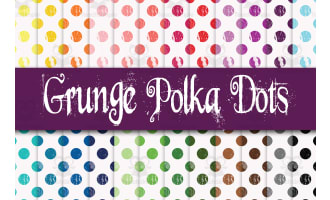 Digital Paper: Grunge Polka Dots