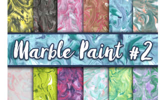 Digital Paper: Marble Paint Textures 2