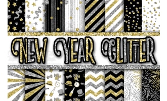 Digital Paper: New Years Glitter