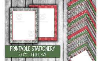 Digital Paper: Rustic Christmas Letter Size