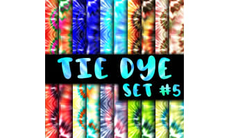 Digital Paper: Seamless Tie Dye Set 5