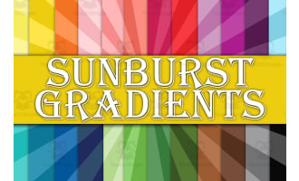 Digital Paper: Sunbursts Gradients