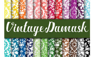 Digital Paper: Vintage Damask