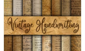 Digital Paper: Vintage Handwriting